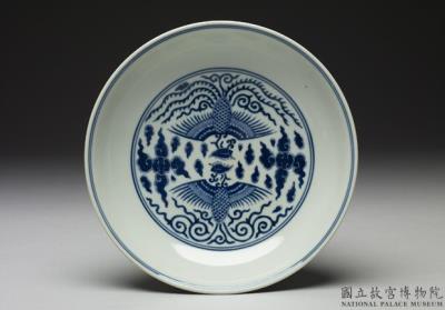 图片[2]-Dish with phoenixes in underglaze blue, Qing dynasty, Jiaqing reign (1796-1820)-China Archive